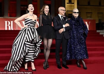 Following hitting the red carpet in Leicester Square, the Devil Wears Prada 2 stars made a quick outfit change for the 'A Night With Runway' gala reception at the National Gallery