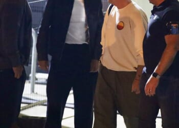 Ant McPartlin was surrounded by security as he came face to face with Jimmy Bullard after a chaotic I'm A Celebrity finale on Friday night