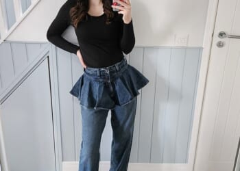 Senior Features Writer Rebekah Absalom tries the viral peplum jeans from Agolde