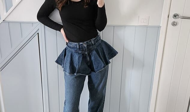 Senior Features Writer Rebekah Absalom tries the viral peplum jeans from Agolde