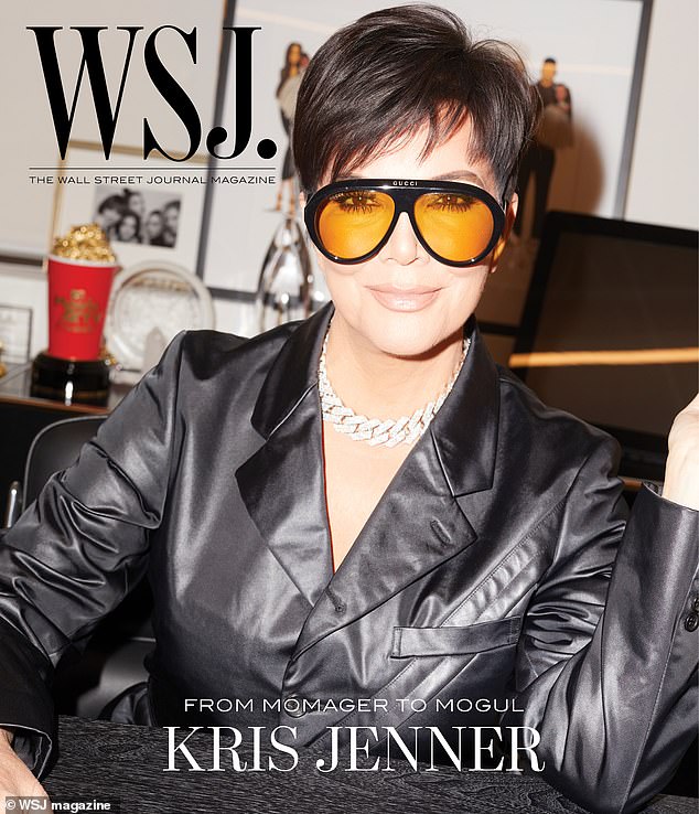 While it may be tempting in the summer to add a pop of colour to your eyewear, the use of bright lenses, harsh white frames or 'overly shiny plastics' should be avoided, Lisa warns. Pictured: Kris Jenner opts for bright Gucci tinted lenses