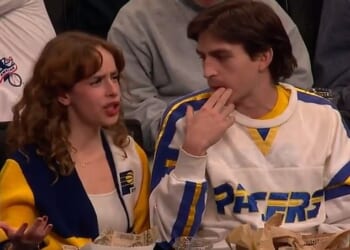 A basketball fan was left speechless after his female friend brutally shut down his courtside rant in a viral clip