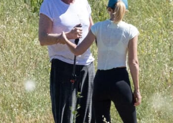 David Hasselhoff looked frail when he was spotted for the first time in months on Monday as he enjoyed a hike in nature with his wife, Hayley Roberts, at his side