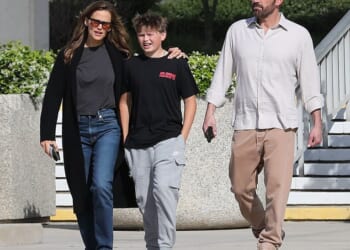 Jennifer Garner and Ben Affleck put on another united front as they took their son Samuel, 14, on an errand run in sunny Los Angeles on Friday