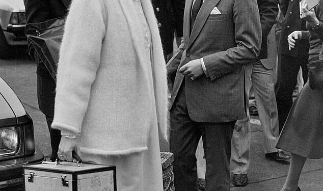 The then-Prince and Princess of Wales leaving London's Heathrow airport for Bermuda in 1982