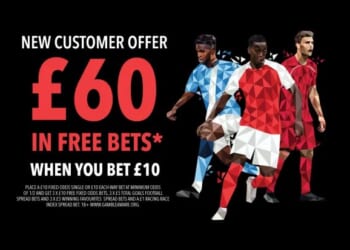 Bet £10 and get massive £60 in free bets with Spreadex
