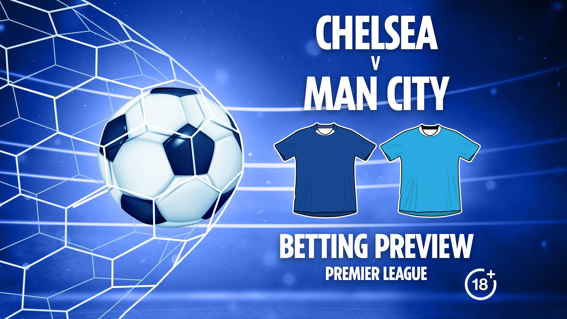 Illustration for Chelsea vs. Man City betting preview for the Premier League.