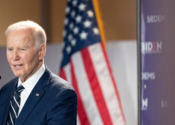 Former President Joe Biden speaks to a crowd during a fundraising event with the South Carolina Democratic Party at the Columbia Museum of Art on Feb. 27, 2026, in Columbia, South Carolina.