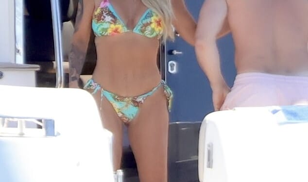 Kerry Katona enjoyed a sun-soaked yacht trip in Marbella on Thursday as she was seen for the first time since being rushed to hospital over a suspected stoke