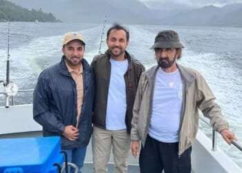 Dubai's billionaire ruler Sheikh Mohammed bin Rashid al-Maktoum at his Inverinate Estate in Wester Ross, Scotland in August