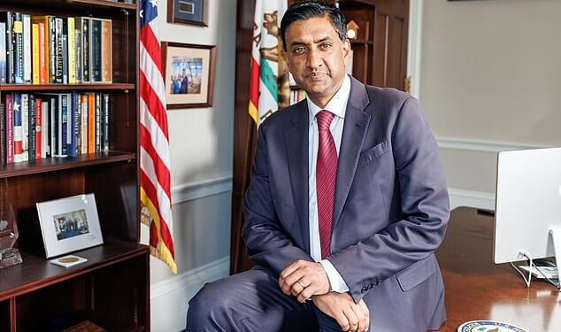 EXCLUSIVE: Democratic Representative Ro Khanna of California speaks to Daily Mail at his office in Washington, DC