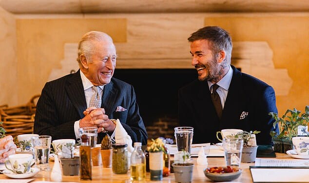 King Charles and David Beckham bonded over their love of the outdoors at Highgrove