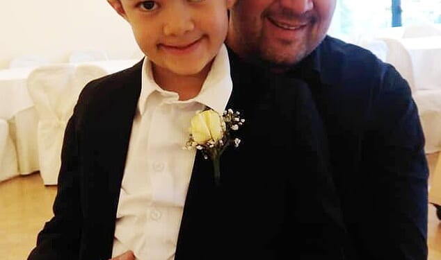 Matteo Brandimarti pictured with his father before the tragic incident