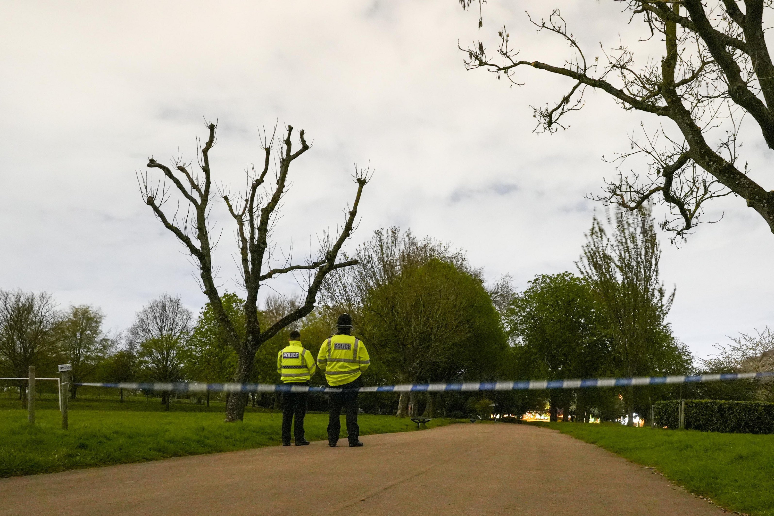 Ward End Park, Birmingham 11th April 2026 - West Midlands Police cordoned off a park in Birmingham after a 15-year-old boy was shot and injured on Friday night (April 10th). Officers cordoned off an area of Ward End Park Road where the teen was given