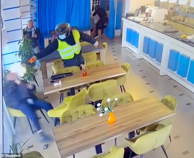 Horrific CCTV footage of the April 2023 incident captured the moment Saraiva, dressed as a delivery driver, launched the attack with a Soviet-made automatic pistol before shooting him six times then fleeing