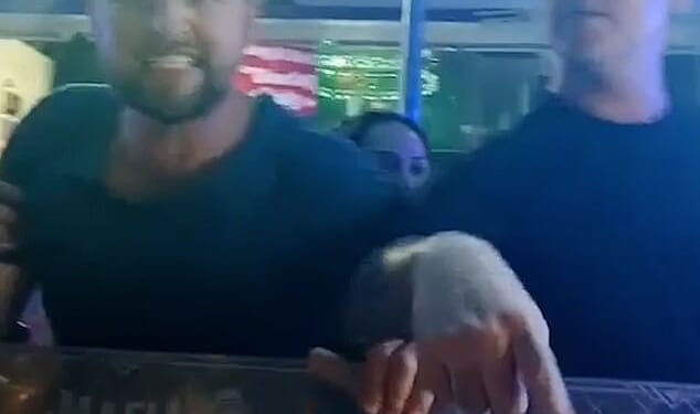 The holidaymakers (both pictured) were drinking at The Godfather Bar in Pattaya - also known as 'Sin City' - before boasting about 'winning two World Wars' and then allegedly attacking the German man
