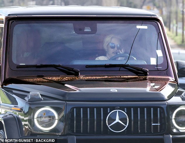 At the time, The Daily Mail revealed the pop star (pictured behind the wheel in Thousand Oaks back in February) was taken into custody by California Highway Patrol at around 9.30pm on Wednesday night, March 4 in Ventura County after several 911 calls