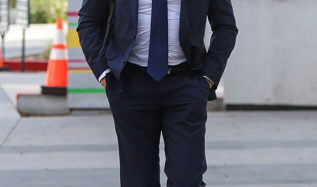 When Alice Evans was pleading poverty and asking fans to pay into her GoFundMe account, she actually had $100,000 in the bank, her ex-husband, Fantastic Four star Ioan Gruffudd (pictured attending the Los Angeles trial in February) claimed in court Friday