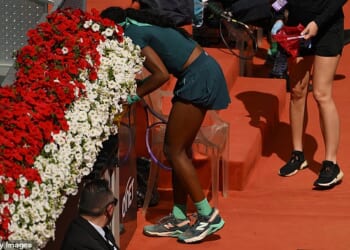 Gauff got ill after dropping the first set to Romania's Sorana Cirstea on Sunday in Madrid