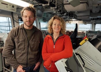 Hosts JJ Chalmers and Kate Humble were given unprecendented behind the scenes access to the Royal Navy in the documentary
