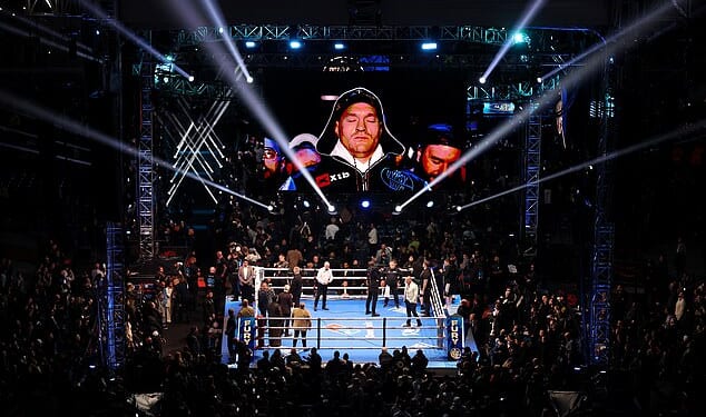 The celebrity, a man in his 30s, was arrested on suspicion of rape in the VIP during the undercard fights around 8pm