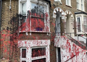 Residents of Lowfield Road in Kilburn, north-west London, were left 'traumatised' earlier this week when they awoke to find their homes looking like a 'murder scene'
