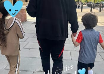 Christine Lampard shared a rare snap of her husband Frank with their two children on Saturday, as he got back to 'daddy duties' after Coventry City's euphoric promotion success