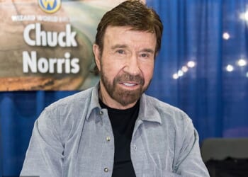 Chuck Norris' family has been left furious over A.I. videos sharing 'false' information following the star's death nearly two weeks earlier; seen in 2017 in Philadelphia