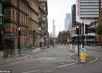 Emergency services were called to Portland Street around 5.45am, where they found the man unconscious