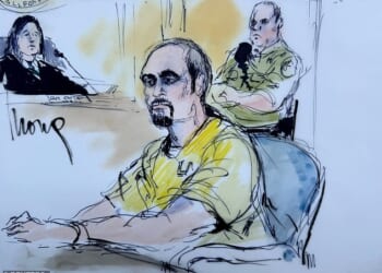 Nick Reiner looked pale and anxious as he appeared at LA Superior Court