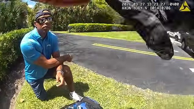 Cops release shocking first bodycam footage of Tiger Woods being arrested after DUI