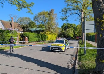 Officers manned a cordon near the Kenton United Synagogue in Harrow, north-west London, where an attempted arson attack was mounted on Saturday