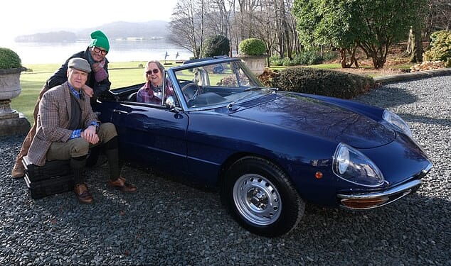 From scam to glam: A very special episode of Car SOS airing tonight documents the restoration of an Alfa Romeo belonging to Jane Caldwell (pictured) who in 2016 was conned out of £100k