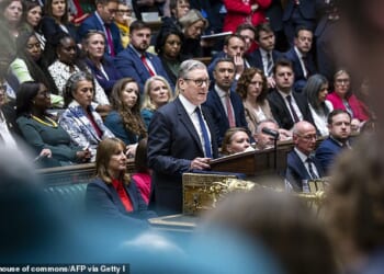 Britain's Prime Minister Keir Starmer as he makes a statement on the vetting procedure undertaken for the former UK ambassador to the United States, Peter Mandelson