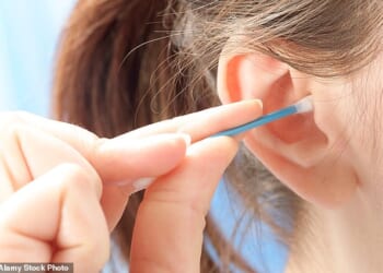 There is no need to use cotton buds, says Dr Martin Scurr, as the ear canals are naturally self-cleaning (ear wax traps dirt and then falls out, taking the ‘rubbish’ with it)