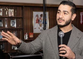 Abdul El- Sayed, seen in a December photo, has been going to great lengths to avoid offending Muslims who mourn the death of Iran's Ayatollah Ali Khamenei.