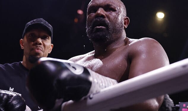 Boxing - Derek Chisora v Deontay Wilder - O2 Arena, London, Britain - April 4, 2026 Derek Chisora after his fight against Deontay Wilder Action Images via Reuters/Peter Cziborra