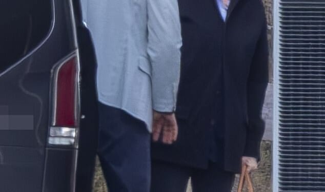 Sarah Ferguson pictured at the eye-wateringly expensive wellness clinic in Austria where she has been holed up. The former Duchess of York had not been seen in public for seven months