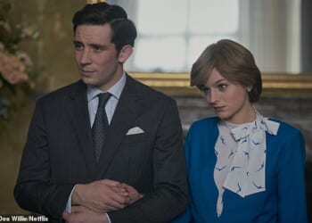 Josh O'Connor as the then-Prince Charles and Emma Corrin as Princess Diana for the fourth series of The Crown
