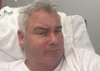 Eamonn Holmes has spoken out for the first time since revealing he suffered a stroke, as he shared a sweet message from his family on Sunday (pictured in May 2025)