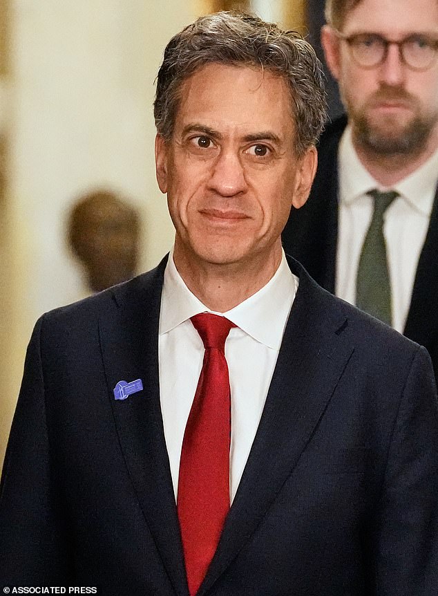 Energy Security and Net Zero Secretary Ed Miliband arriving at a summit on cross-border cooperation on offshore wind energy in January
