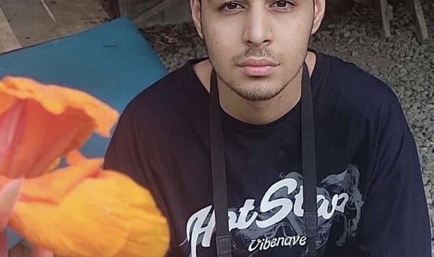 Mr Biglari and Mr Kalour’s family were not granted final visits or allowed to say goodbye before they were put to death (pictured is Mohammadamin Biglari, 19)