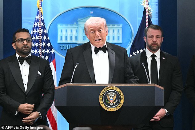 Springsteen, a longtime Democrat who opened Joe Biden¿s inauguration special and has been a vociferous critic of Donald Trump (The President pictured a press conference following the shooting at the Washington Hilton)
