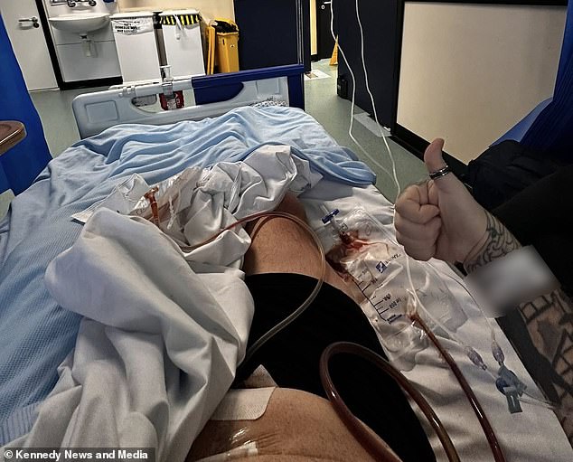 Mr Langmead was hospitalised after complications believed to be linked to his fast weight loss