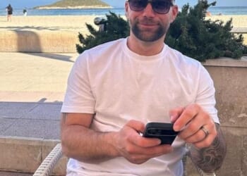 Grant Learmont, 40, was unaware his bad back was signs of prostate cancer