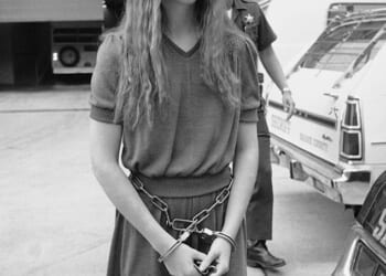 Cleveland elementary school in San Diego, California, was, in January 1979, the site of the first murderous school shoot-up in US history - and it was perpetrated by a 16-year-old girl named Brenda Spencer (pictured outside court later that year)