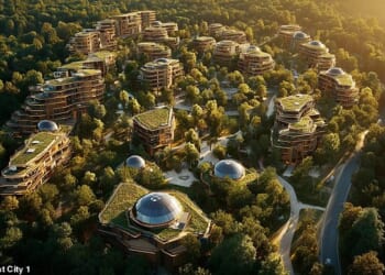 Around 12,000 acres of forests, wetlands and woodland would be delivered as part of the project, along with 8,000 acres of space for offices, shops and other commercial uses