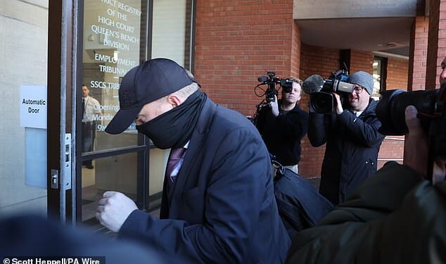 Robert Bush arriving at Hull Crown Court this morning where he was set to enter pleas to a raft of offences in relation to his funeral parlour