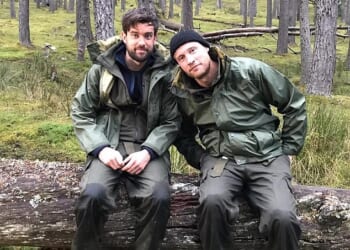 Freddie Flintoff was not in attendance at Jack Whitehall's wedding on Saturday and paid a visit to a golf course instead (stock image of Jack and Freddie)