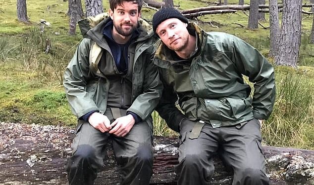 Freddie Flintoff was not in attendance at Jack Whitehall's wedding on Saturday and paid a visit to a golf course instead (stock image of Jack and Freddie)